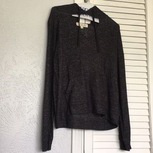 selling a pink rose heather charcoal marled hoodie